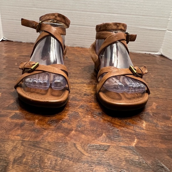 Sofft Boca Gladiator Leather Color Cognac Sandals Size 6.5 - Picture 2 of 7